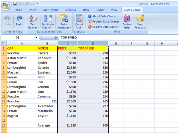 Excel Data Cleaner Premium