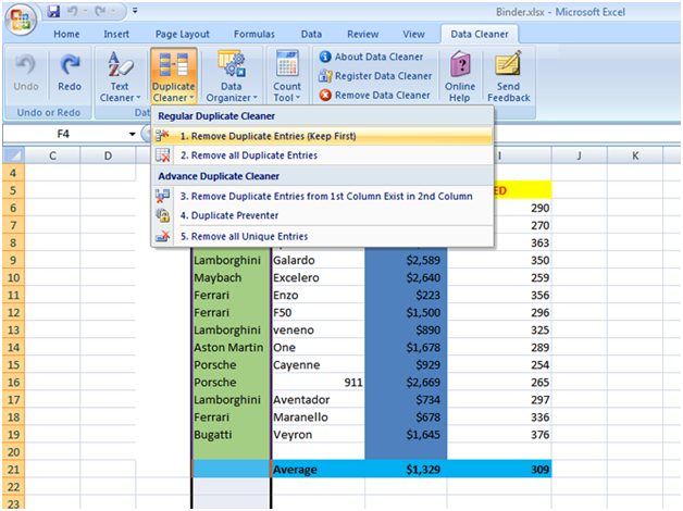 Excel Data Cleaner Premium