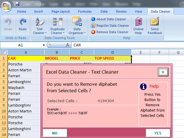 Excel Data Cleaner Professional