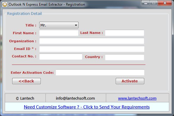 Outlook N Express Email Extractor