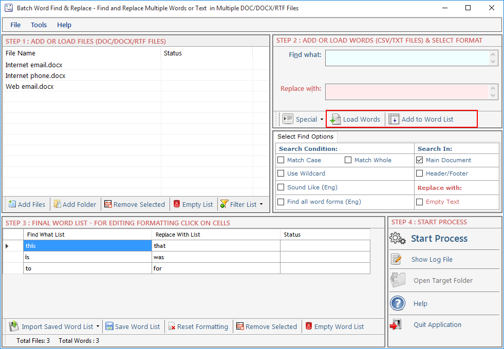 Batch Word Find Replace Batch Word Find Replace