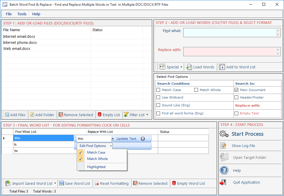 Batch Word Find Replace Batch Word Find Replace
