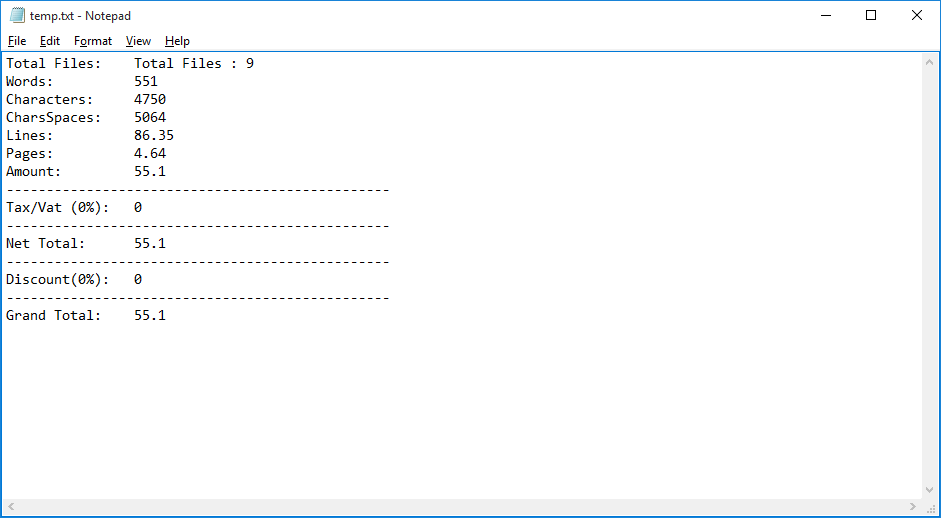 Advance Word count